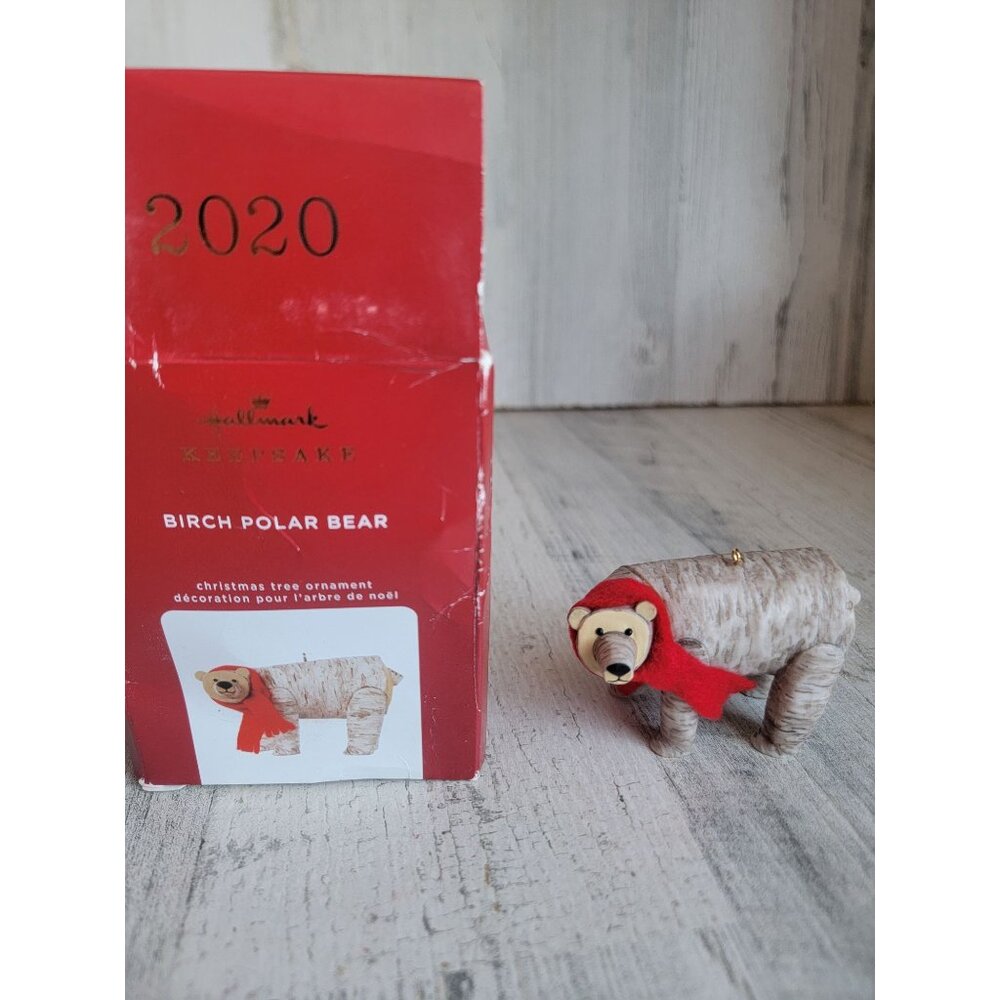 Hallmark Birch polar bear ornament Xmas Woods tree